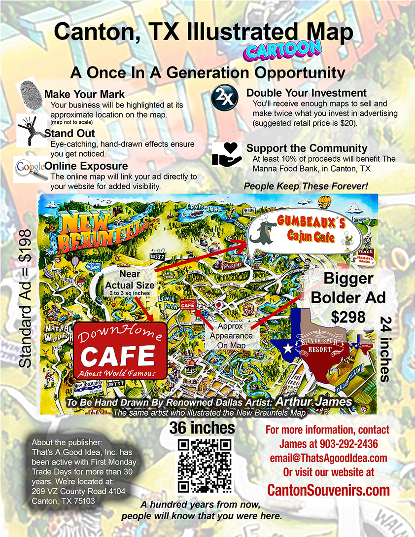 Canton Cartoon Map Flyer